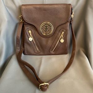 Dark Brown Leather Shoulder Bag